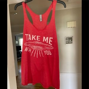 Red Tank Top Spaceship Large